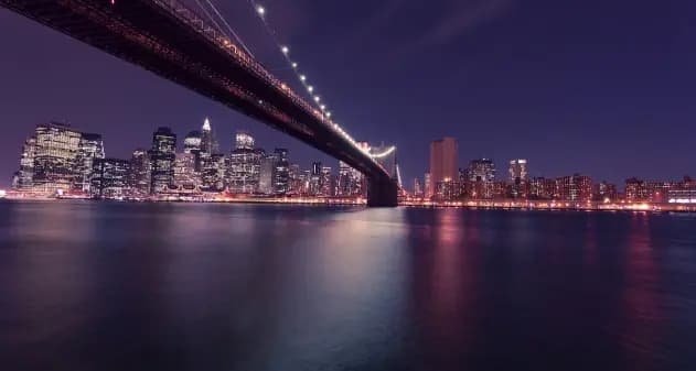 City skyline at night